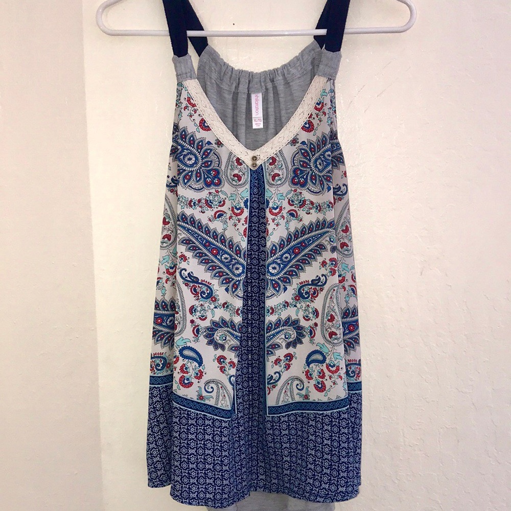 Xhilaration Paisley multi-color tank top, size XL✨